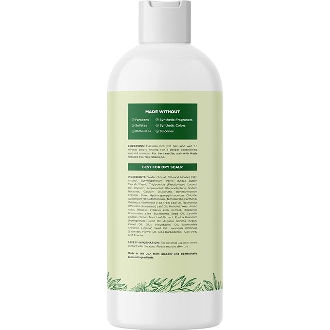 Tea Tree Conditioner for Dry Hair - Tea Tree Oil Conditioner for Oily Hair and Sulfate Free Conditioner for Dry Hair - Cleansing Conditioner and Tea Tree Dry Scalp Care with Tea Tree Oil for Hair