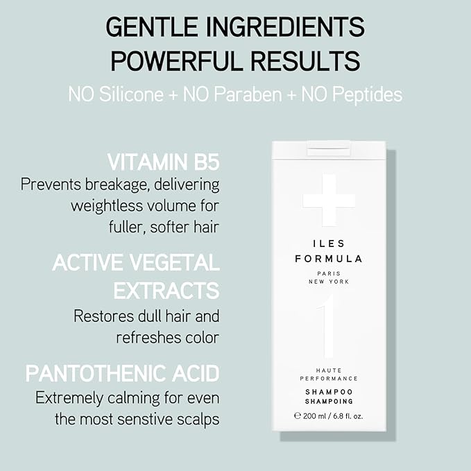 ILES FORMULA Moisturizing Shampoo & Conditioner Set for Dry, Damaged & Frizzy Hair - Sulfate Free Shampoo & Conditioner – Salon Grade, Color Safe, Hydrating Formulas to Control Humidity (200mL)