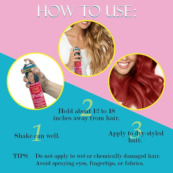 Jerome Russell Temp'ry Spray-on Auburn Hair Color, 2.2oz x 3 pack