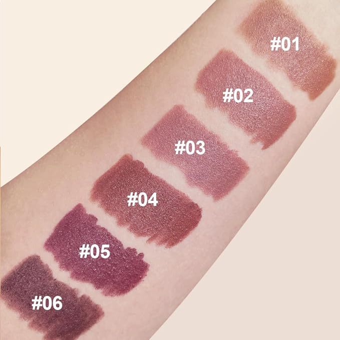 Matte Lipstick Crayon for Women, Maroon 24 Hour Lipstick Lip Liner Pencil, Neutral Lip Stick Lipliner Long Lasting Waterproof Smudge Proof, Vegan & Cruelty-Free, 04