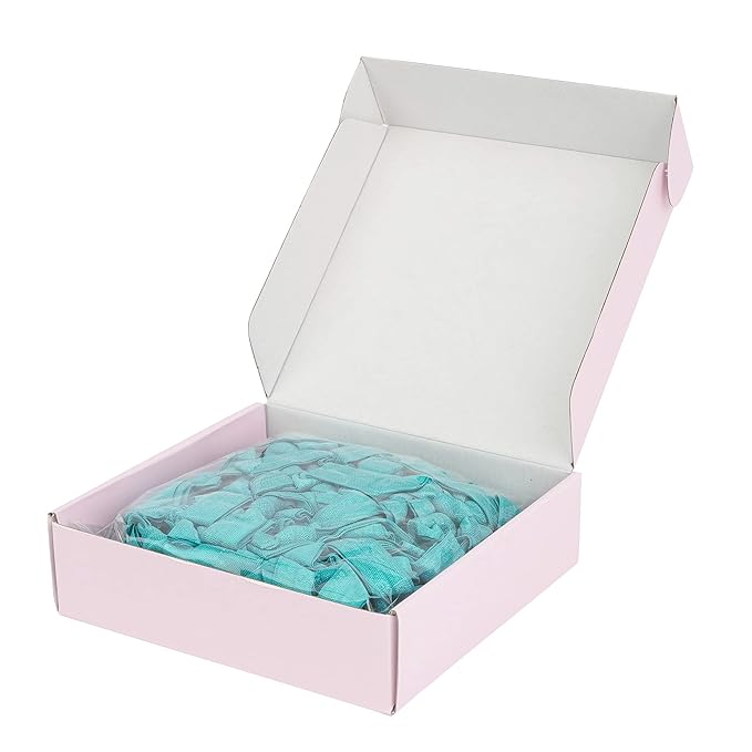 MEEDEE Teal Blue No Crease Soft Knotted Hair Ties - 100 Pack Ouchless Yoga & Pony Tail Bracelets for Women