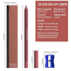 evpct 1Pcs Mauve Red Matte Long Lasting Lip Liner Pencils Makeup for Shaping & Sculpting Lips, No Transfer Long Wear Waterproof Pigmented Lip Liner lipliners Crayon Lipstick Pencil Sharpener 05