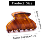 Womens Hair Clips Medium Claw Clips Tortoise Hair Jaw Clips Celluloid Hair Claw Clamps Acetate Hair Clip 3 Pack,Tortoise Shell/Tokyo/Brown