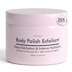 Silk Peptide Body Polish Gentle Exfoliant - Honey & Coconut Body Scrubs with Shea Butter, Exfoliants & Hydrating Oils for Smooth, Glowing Skin – Deep Moisturizing & Radiance Boosting Formula