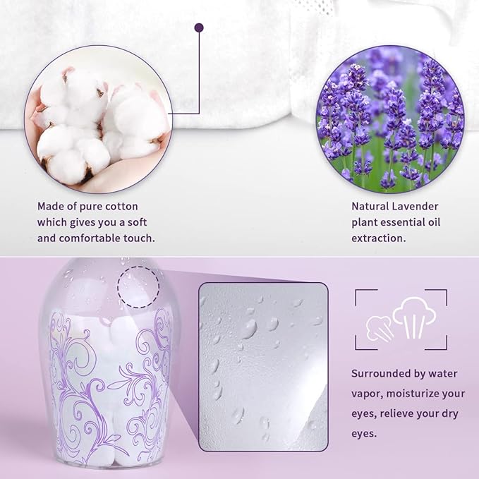 Steam Eye Mask 16 Packs, Self Heating Sleep Mask for Dry Eyes, Comfortable Warming Eye Masks, Disposable Heated Eye Mask, Relieve Eye Fatigue, Stress, Migraine,Relaxation Gifts for Women(Lavender)