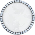 1 Pc Resin Nail Art Palette Nail Art Display Holder Round Inlay Rhinestone Makeup Palette Nail Painting Palette Gel Polish Colors Mixing Pallet (White)