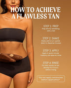 Light Tanning Mousse 7oz - Made in the USA - Streak-Free, Lightweight, Fast-Absorbing, Vegan, Sunless Tanner for All Skin Types