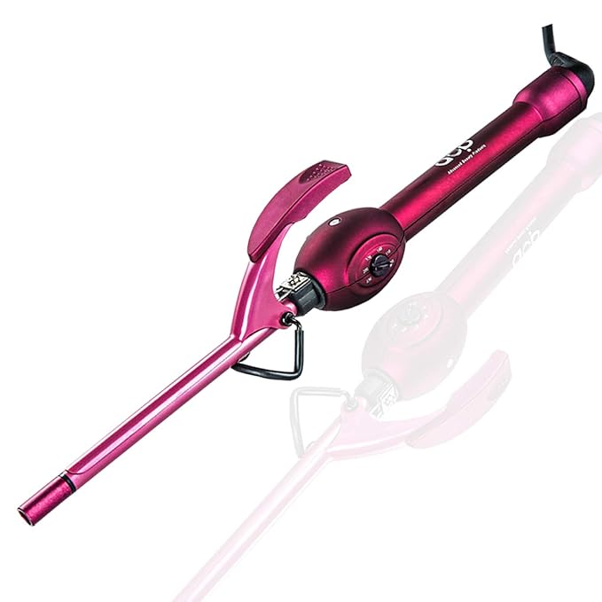 MBHAIR 9mm Thin Curling Wand Hair Curler, 3/8 Small Barrel Skinny Hair Curling Iron Wand Professional Super Tourmaline Ceramic Barrel Small Tongs for Short and Long Hair