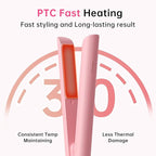 Mini Flat Iron 1 Inch Ceramic Mini Hair Straightener, Small Flat Irons for Short Hair, Curls Bangs, Dual Voltage for Travel,Dual Voltage for Worldwide Use, Pink