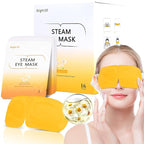 16 Packs Steam Eye Mask, Warm Eye Compress for Dry Eye Sleep Mask, Heated Eye Masks Relaxing Gifts for Women Moist Heat for Eyes Soothing Eye Fatigue, Disposable Eye Mask for SPA Essentials(Chamomile)