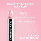 Sacheu Cheek STAY-N Liquid Blush for Cheeks — High Pigment, Buildable, Lightweight Cream Blush for Dewy & Radiant Flushed Cheeks — Long-lasting & Cruelty Free (I'm Cute)