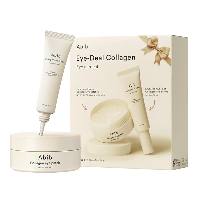 Abib Eye Deal Collagen Eye Care Kit, Korean Under Eye Patches for Puffy Eyes and Dark Circles, Anti-Wrinkle