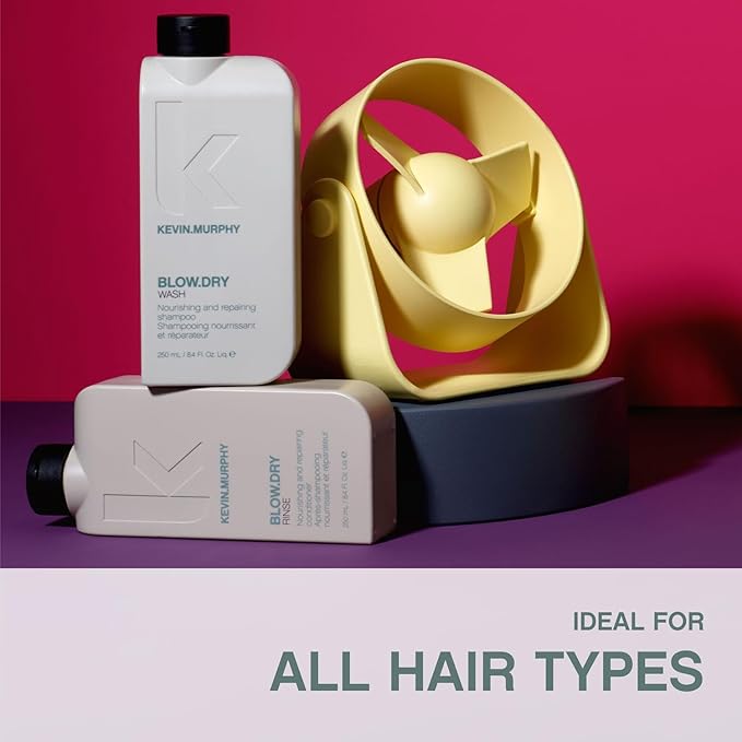 KEVIN.MURPHY BLOW.DRY WASH - Nourishing, Repairing Hair Care - Safe for Everyday Use - Deep Nourish Hair Shampoo - Offers Heat Protection - 250 mL / 8.4 fl oz