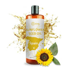 Nature Packaged Sunflower Carrier Oil (16oz) - Direct from EIR Oils' Farmland in the Sunny Fields of Spain - 100% Pure Carrier Oil for Hair, Face, and Skin