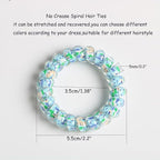 Spiral Hair Tie, 25 Count, Pack of 1 Skin-friendly TPU, Elastic Coil Hair Ties for Women Girls, No Crease Telephone Wire Cord Hair Ties for Thick Hair & Thin Hair, Mixed Color