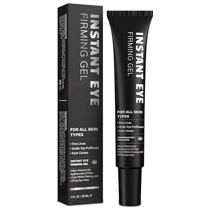 Instant Firming Eye Cream for Under Eye Bags and Puffiness, Dark Circles Treatment, Anti-Aging Eye Tightener, Temporary Face Lift, Reduces Fine Lines (1 Fl Oz)
