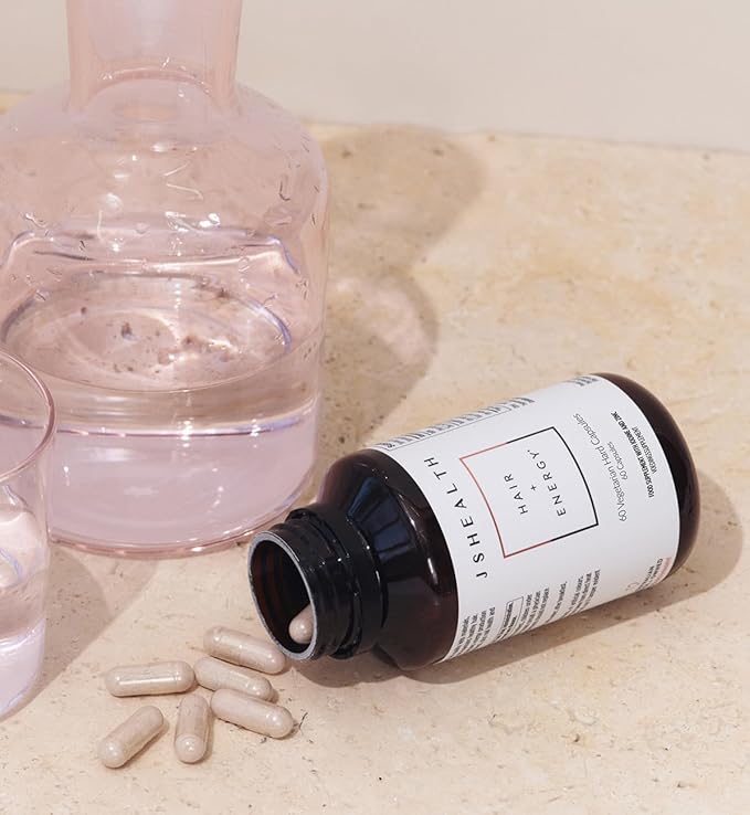 JSHealth Hair Formula - Vitamins for Hair Growth and Energy with Zinc and Iodine - Hair Loss Supplement for Men and Women (60 Capsules)