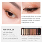 Gold Nude Brown Eyeshadow Palette – 9 Matte & Shimmer Shades in Frosted Ivory, Latte, Rose Bronze, Golden Copper & Deep Cocoa – High Pigment, Blendable, Long-Lasting Natural to Glam Smokey Eye Looks