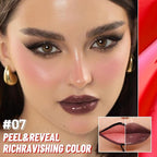 Maroon Lip Stain Peel off Lip Oil Dual Ended Combo Set, 2 in 1 Lips Liner Stain Oil Peel off Long Lasting Waterproof, High Pigmented Flawless Lips Tint Stick Not Faded Vegan & Cruelty-free 07#