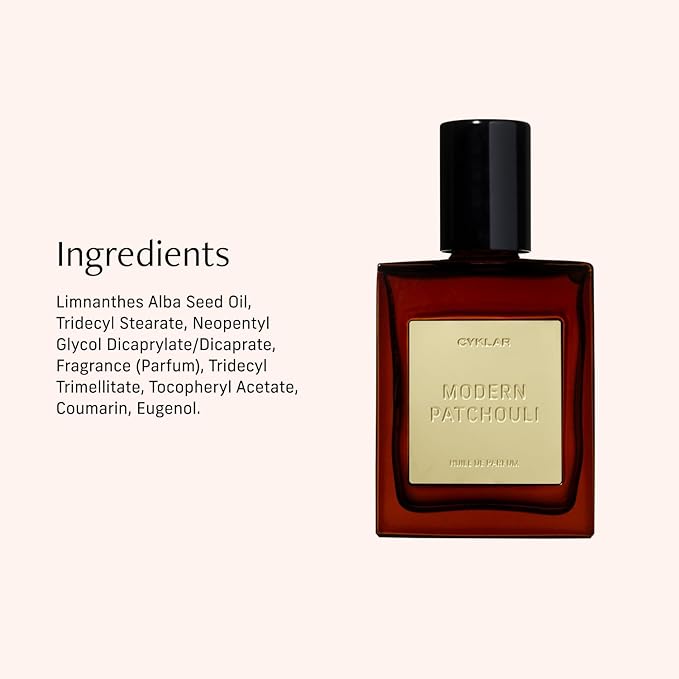 CYKLAR Perfume Oil Roll-On. Travel-Friendly Modern Patchouli Fragrance with Bergamot, Verbena, and Cashmere. Long-Lasting Essential Oil Parfum for Women and Men. 0.5 Fl Oz Scented Rollerball Bottle