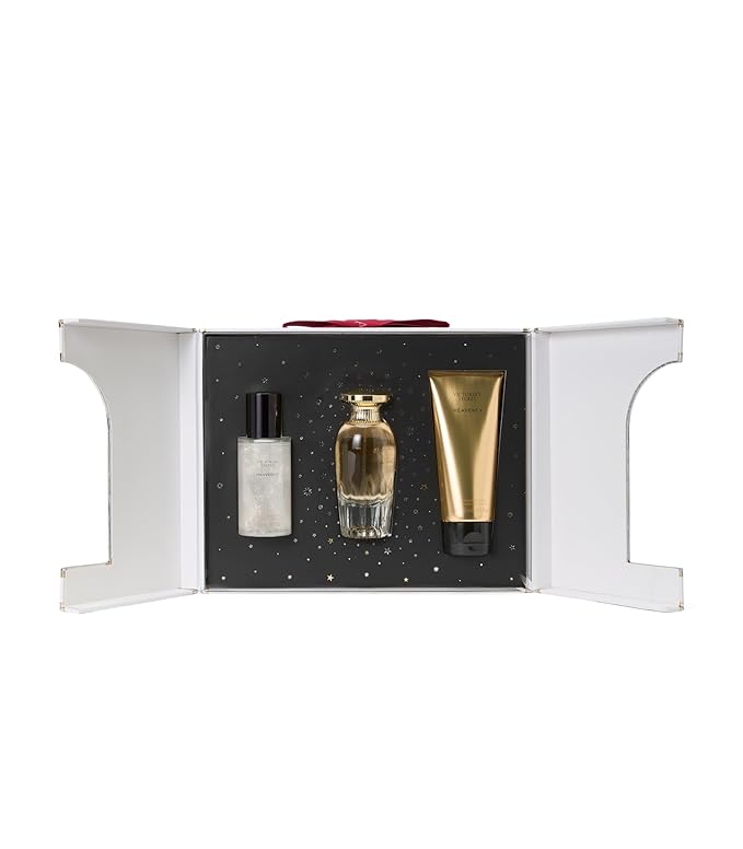 Victoria's Secret Heavenly 3 Piece Luxe Fragrance Gift Set: 1.7 oz. Eau de Parfum, Travel Lotion, & Candle