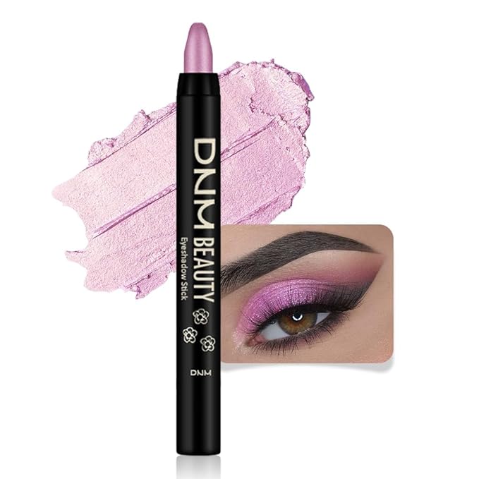 evpct Violet Pink Shimmer Cream Eye Shadow Brightener Sticks Set for Eyes, Violet Pink Shimmery Matte Pencil Eye shadow Applicator Stick Pen Palette Makeup Waterproof sombras en crema para ojos 07#