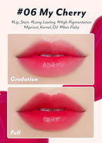 I'M MEME Color Key Ring Water Gel Lip Tint - 06 My Cherry | Long Lasting Lip Gloss, Hydrating Glossy Finish, Kbeauty, Cute Korean Makeup, Compact, Portable Keychain, Travel-Friendly, Gift, 0.09 Oz