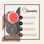 BASK & LATHER Strong Hold Edge Control Gel with Castor Oil, Non-Greasy, Non-Flaking, No White Cast, Long Lasting, Supports Hair Growth, Natural Formula, For All Hair Types, 5.3 Fl Oz