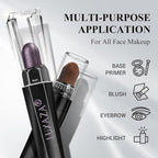 Purple Eyeshadow Stick 6PCS Set, Metallic Shimmer Matte Cream Eye Shadow Palette Brightener Pencil Crayon, Halloween Makeup - BLUEBERRY