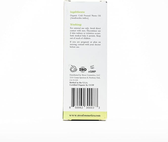 Organic Neem Oil, Cold Pressed for Skin Care, Hair Care, and Pet Care, USDA Certified Organic 100%, Hexane Free, 2 Fl Oz.