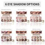 Mini Neutral Nude Cool-Toned Eyeshadow Makeup Palette with Mirror – Matte & Shimmer High Pigment Blendable Long-Lasting Mini Smokey Eye & Contour Makeup Palette, Perfect for Blue, Green & Brown Eyes