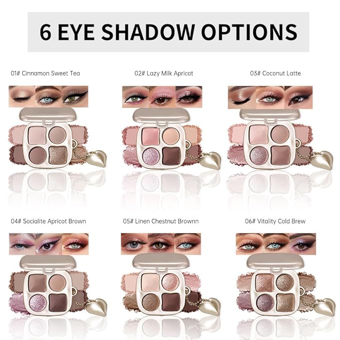 Mini Neutral Nude Cool-Toned Eyeshadow Makeup Palette with Mirror – Matte & Shimmer High Pigment Blendable Long-Lasting Mini Smokey Eye & Contour Makeup Palette, Perfect for Blue, Green & Brown Eyes