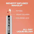 Sacheu Cheek STAY-N Liquid Blush for Cheeks — High Pigment, Buildable, Lightweight Cream Blush for Dewy & Radiant Flushed Cheeks — Long-lasting & Cruelty Free, I'm Playful