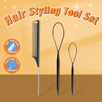 TsMADDTs Small Hair Ties Set, 2000PCS Rubber Bands with Organizer Box, 7 Natural Colors Clear Black Brown, Rat Tail Comb