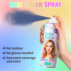 5PC Temporary Hair Color Spray Set, Pink Red Purple Blue Green Hair Spray for Women Kids Men, 1-Day Washable Hairspary for Halloween, Cosplay, Crazy Hair Day, Festivals & Parties