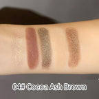 5-Color Eyeshadow Palette, Matte & Shimmer Neutral Browns, Low Saturation High Pigment, Blendable Buildable Waterproof, Smooth Skin-Friendly, 4#