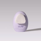 LOLLIPOP Dual-Sided Facial Cleansing Brush | Palm Size Silicone Face Exfoliator and Soft Fiber Cleanser | Manual Face Scrubber for Pores, Makeup Removal, Blackhead and Skincare Routine, Plum