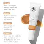 Glo Skin Beauty Oil-Free Tinted Primer SPF 30, (Medium Deep) 1.7 Fl Oz - Mineral Makeup for Face, 4-in-1 Foundation Primer, Sheer Coverage, Skincare & Sunscreen With Broad Spectrum UVA/UVB Protection