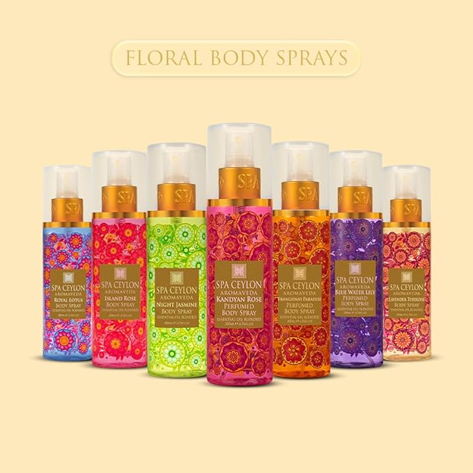 SPA CEYLON Night Jasmine Body Spray, Enchanting Women's Fragrance Mist with Essential Oil, Romantic All-Day Scent, 200 ml