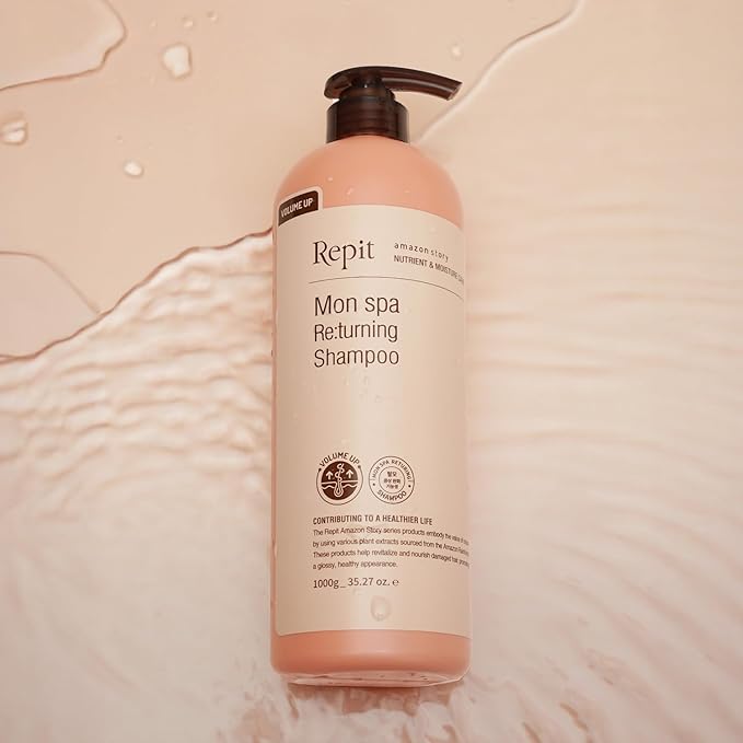 Repit Returning Shampoo 1000ml – Salicylic Acid & Niacinamide for Scalp Care, Thinning Hair, Volume Loss, Elasticity & Anti-Aging Support | RepitUSA