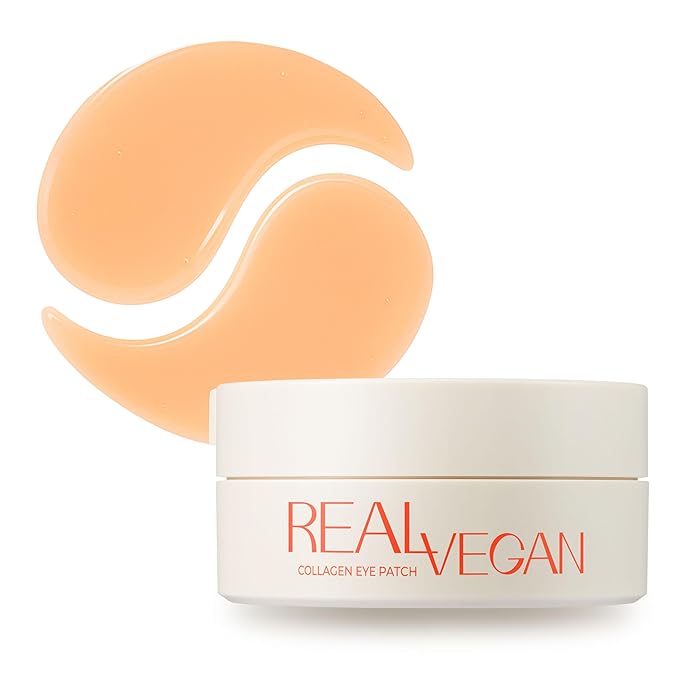 KLAVUU Vegan Collagen Eye Patches for Puffy Eyes & Dark Circles (60 Patches) – Hydrogel Under Eye Mask with Niacinamide – Fine Lines, Firming, Elasticity