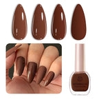 AZUREBEAUTY Brown Nail Polish Quick Dry Fall Nail Polish Natural Shine Nail Lacquer Salon-Quality for Women Girl Gift Set 1Pcs 0.34 fl oz