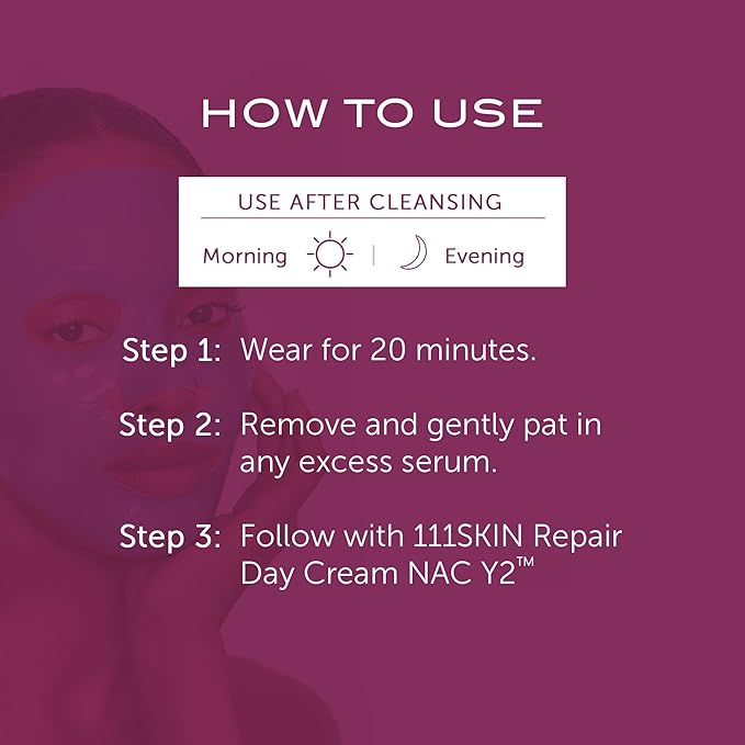 111SKIN Cryo De-Puffing Energy Facial Mask - Fragrance Free - Tighten, De-Puff & Refresh - Peptides & Caffeine - Set of 5 (1 oz each) - Depuffing Face Mask