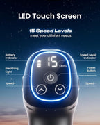 RENPHO Massage Gun Deep Tissue, Percussion Muscle Massage Gun for Athletes Men Women, Valentine's Day Gifts, Electric Handheld Massager Gun for Pain Relief Relax 6 Massage Head, Gray