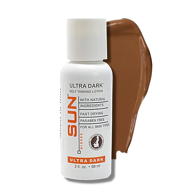 Sun Laboratories By Giesee Ultra Dark Self Tanner Lotion 2 oz - Self Tanning Lotion, Self Tanner, Indoor Tanning Gel, Instant Facial Tanning Lotion, Face Sunless Tanner, Tan Extender Lotion