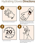 Epielle Hydrating Hand Mask 6 Pairs, Relieve and Soften with Shea Butter & Jojoba Oil, Deep Moisturizing Gloves for Dry, Cracked Hands, Self Care Gifts for Women, Spa Kit, Stocking Stuffers