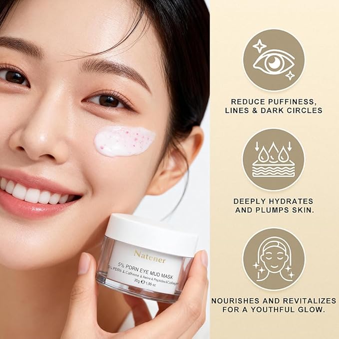5% PDRN DIY Under Eye Patches Custom Fit on All Face, Under Eye Cream Mask for Puffy eyes, Dark Circles & Wrinkle | Caffeine, Retinol, Collengen, Peptides, Hyaluronic - Korean Popular EyeCare 1.06OZ