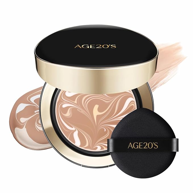 [NEW] AGE20'S Signature Essence Pact | 25N SAND | Vegan Korean Cushion Foundation | Pack of 1 | Cream Foundation, Dewy & Glow Finish, Natural Coverage, SPF 50+