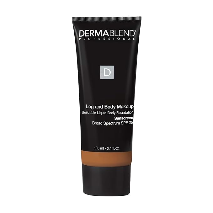 Dermablend Leg and Body Makeup Foundation with SPF 25, 65N Tan Golden, 3.4 Fl. Oz.