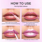 Kaely 2-in-1 Pink Metallic Lipstick and Lip Liner, Shimmer Liquid Metallic Lipsticks for Women, Glitter Lip Gloss Stain Long Lasting Waterproof Smudge Proof 24 Hour, Vegan Makeup, 21